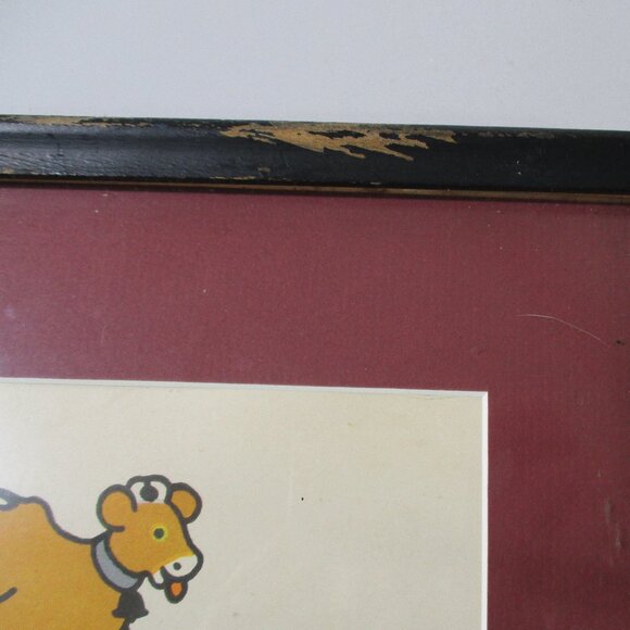 Vintage Framed Child's Nursery Rhyme Picture Print The Cat & the Fiddle - Picture 4 of 6